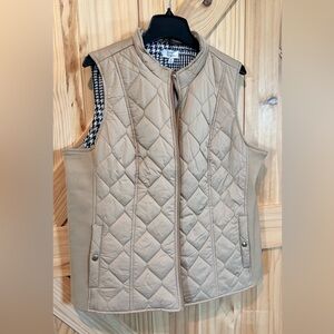 Kim Rogers Quilted Core Vest in Tan